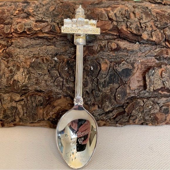 Washington DC Capital Collector Souvenir Spoon Watsons Silver Plated W Box 4.25" - Picture 2 of 10